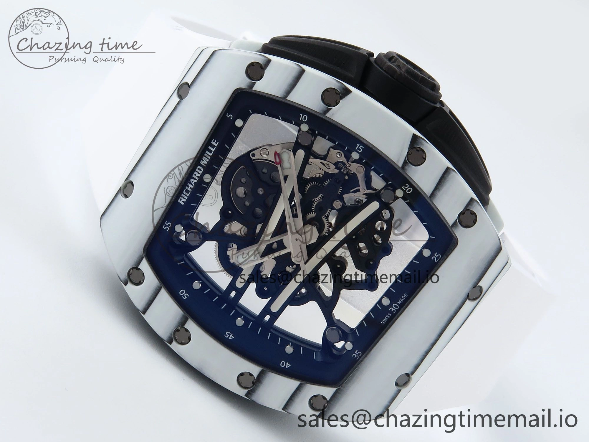 RM 61-01 Yohan Blake NTPT ZF 1:1 Best Edition on White Rubber Strap RMUL2 Super Clone
