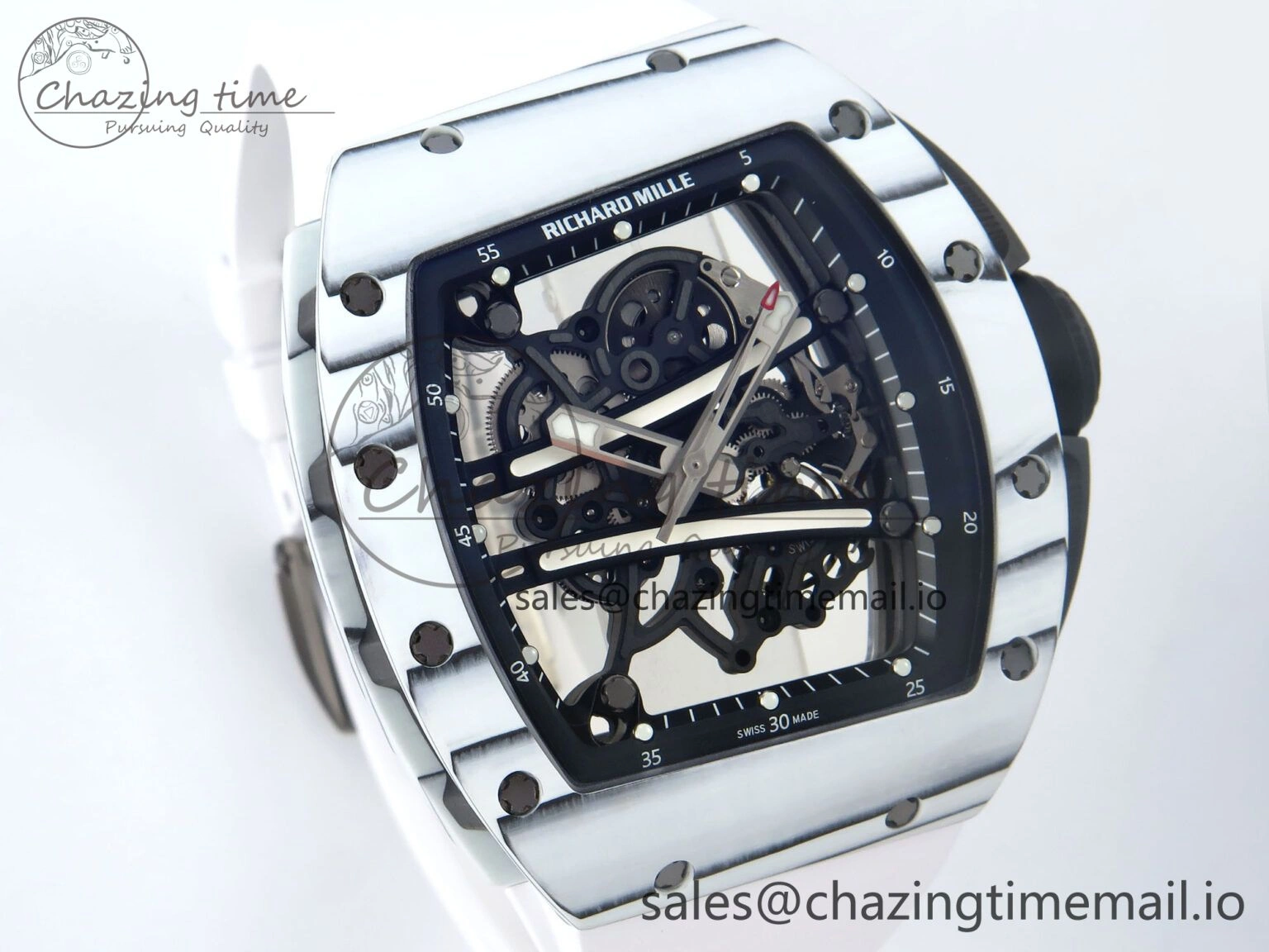 RM 61-01 Yohan Blake NTPT ZF 1:1 Best Edition on White Rubber Strap RMUL2 Super Clone