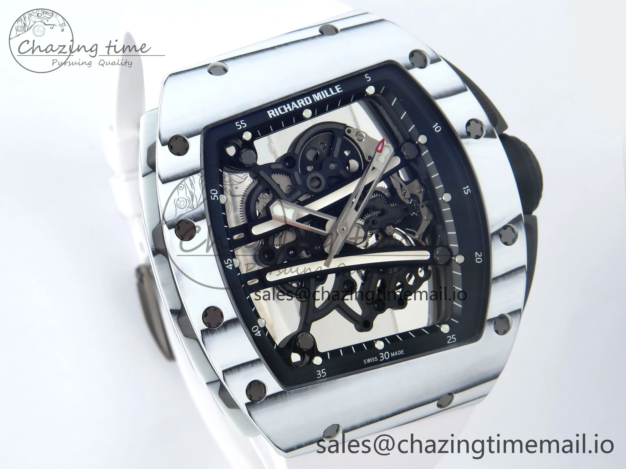 RM 61-01 Yohan Blake NTPT ZF 1:1 Best Edition on White Rubber Strap RMUL2 Super Clone