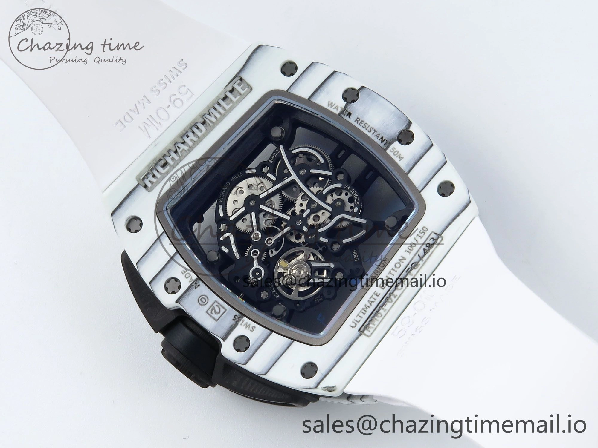 RM 61-01 Yohan Blake NTPT ZF 1:1 Best Edition on White Rubber Strap RMUL2 Super Clone