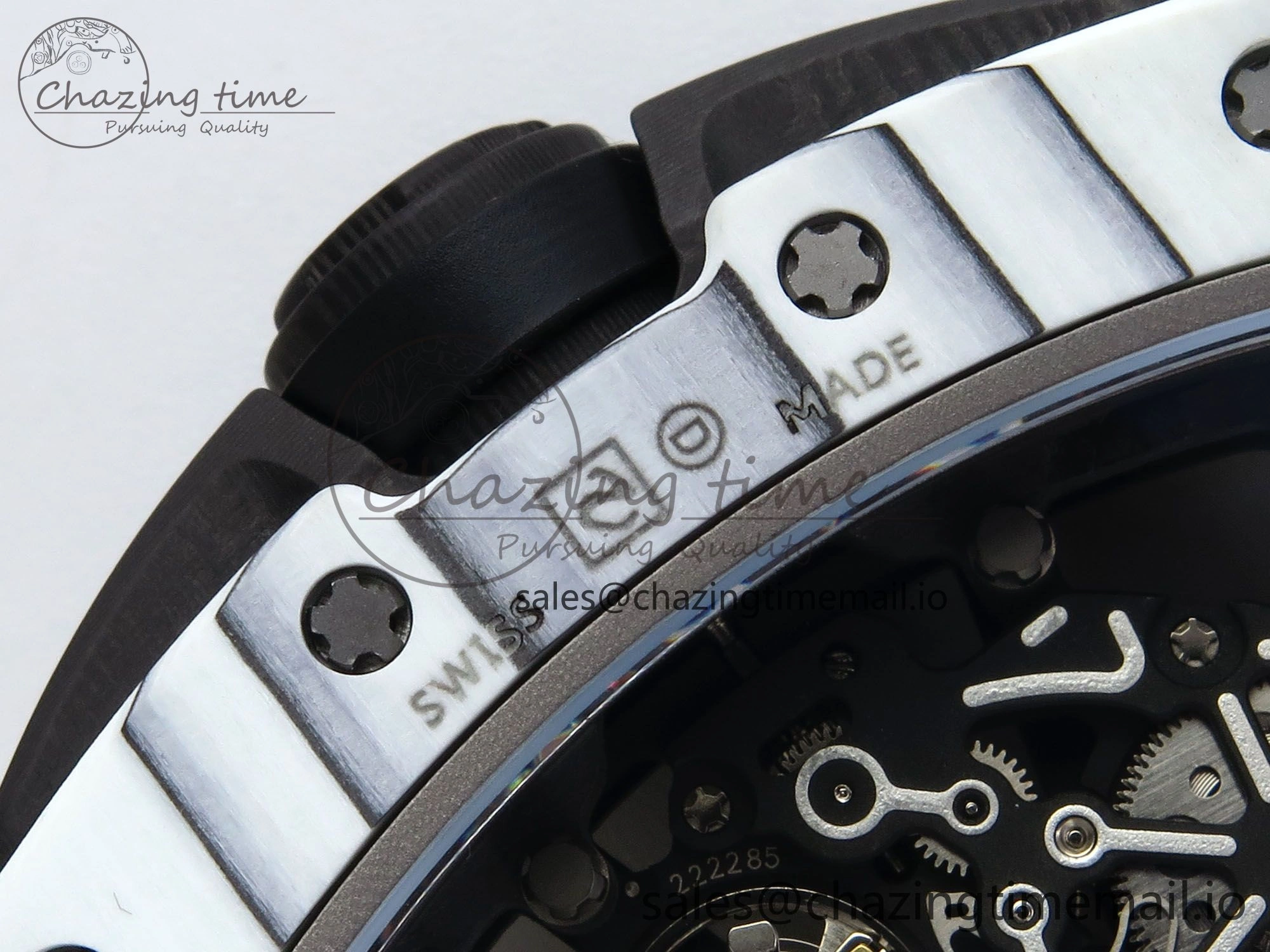 RM 61-01 Yohan Blake NTPT ZF 1:1 Best Edition on White Rubber Strap RMUL2 Super Clone