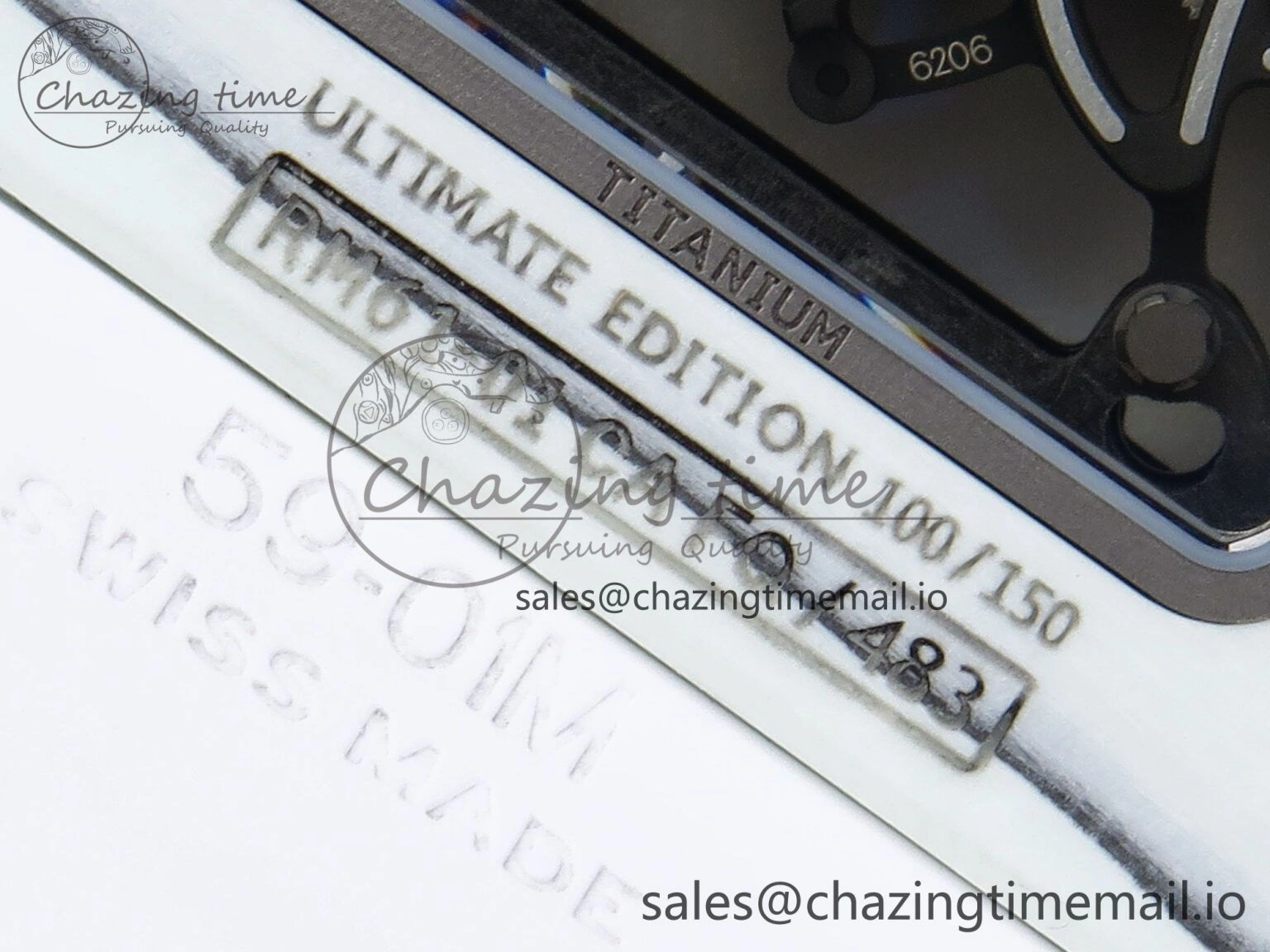 RM 61-01 Yohan Blake NTPT ZF 1:1 Best Edition on White Rubber Strap RMUL2 Super Clone