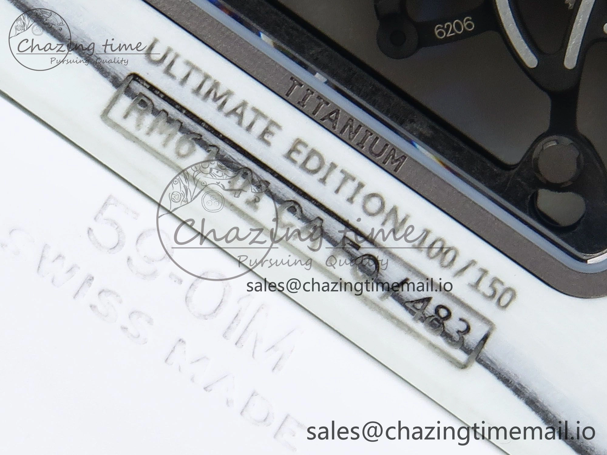 RM 61-01 Yohan Blake NTPT ZF 1:1 Best Edition on White Rubber Strap RMUL2 Super Clone