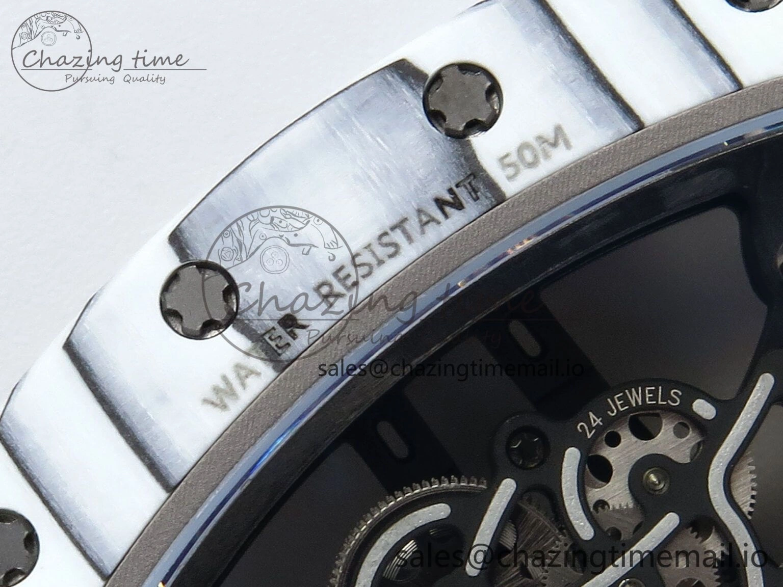 RM 61-01 Yohan Blake NTPT ZF 1:1 Best Edition on White Rubber Strap RMUL2 Super Clone