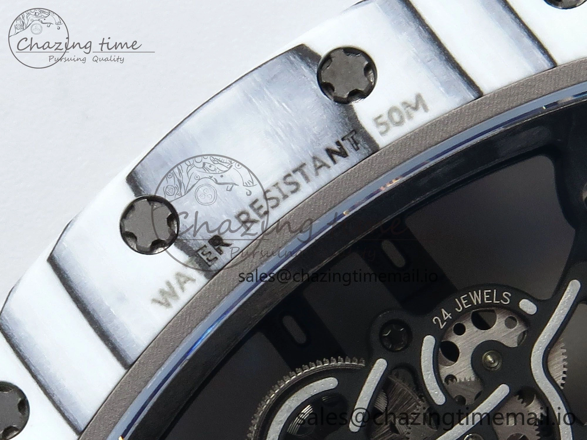 RM 61-01 Yohan Blake NTPT ZF 1:1 Best Edition on White Rubber Strap RMUL2 Super Clone