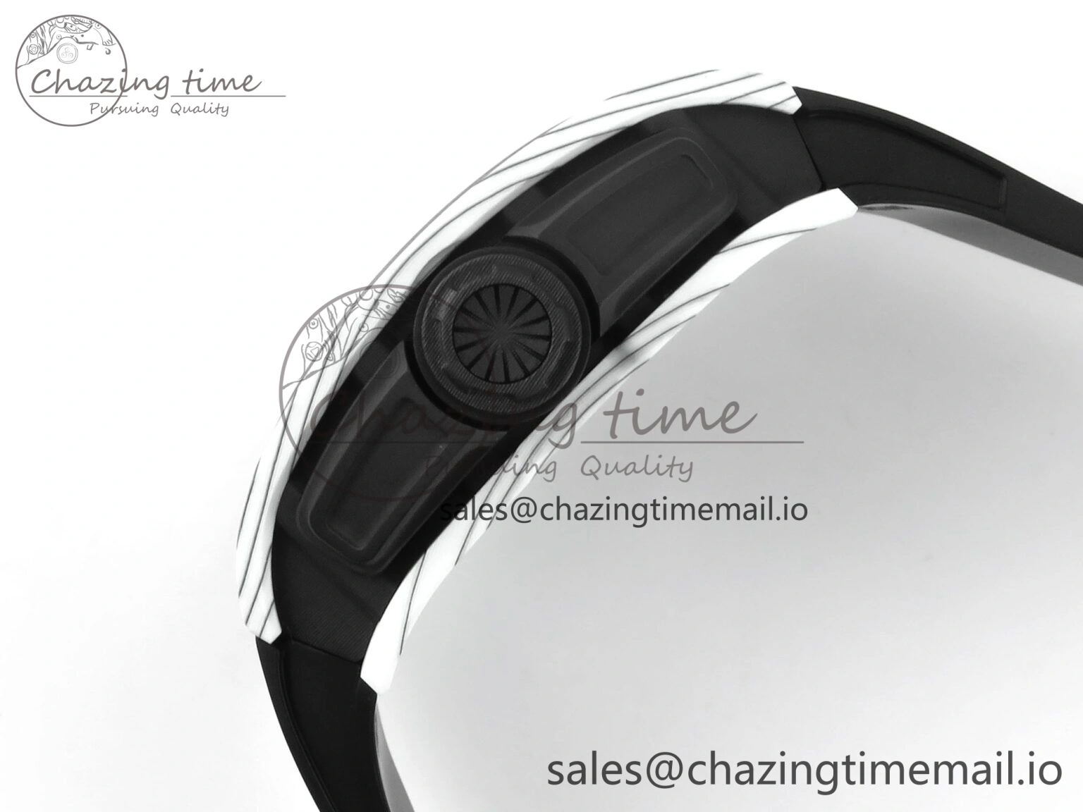 RM 61-01 Yohan Blake White NTPT ZF 1:1 Best Edition on Black Rubber Strap RMUL2 Super Clone