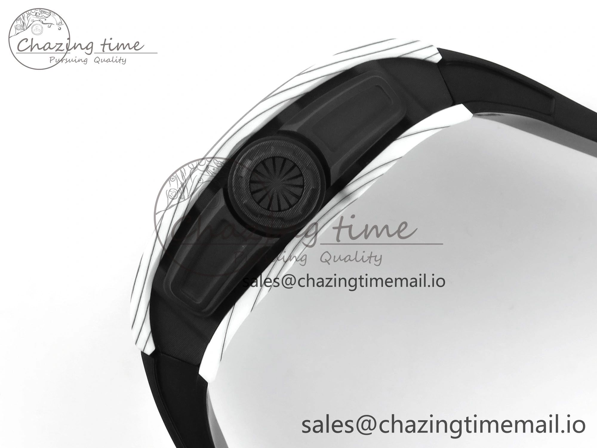 RM 61-01 Yohan Blake White NTPT ZF 1:1 Best Edition on Black Rubber Strap RMUL2 Super Clone