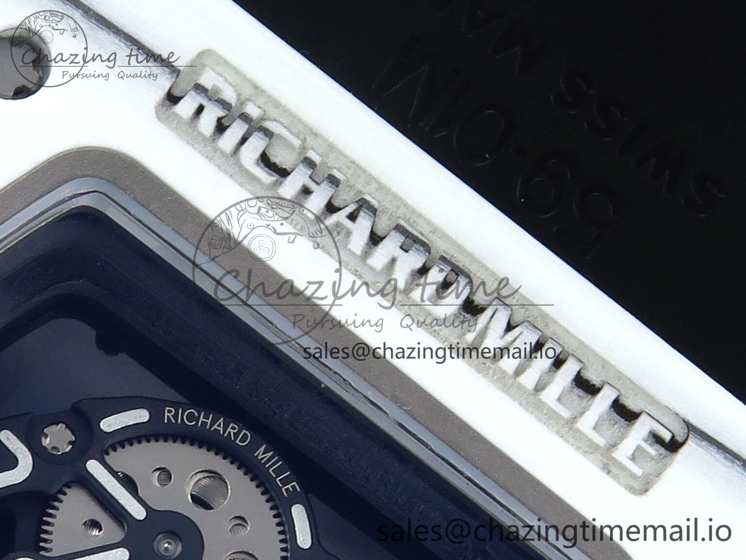RM 61-01 Yohan Blake White NTPT ZF 1:1 Best Edition on Black Rubber Strap RMUL2 Super Clone