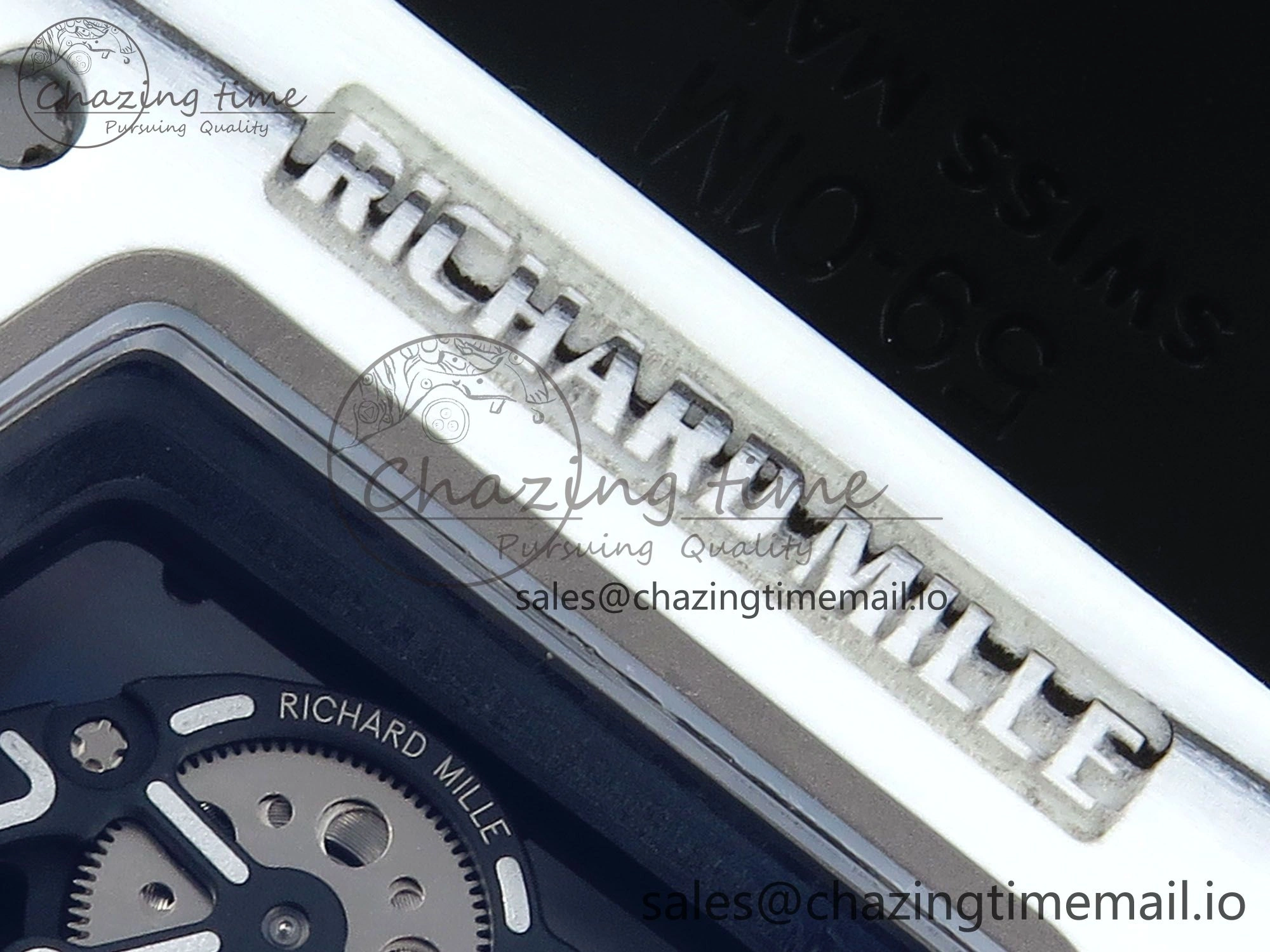 RM 61-01 Yohan Blake White NTPT ZF 1:1 Best Edition on Black Rubber Strap RMUL2 Super Clone