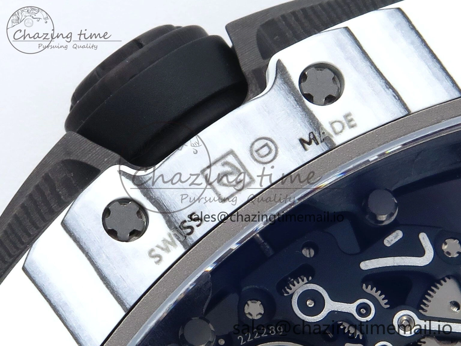RM 61-01 Yohan Blake White NTPT ZF 1:1 Best Edition on Black Rubber Strap RMUL2 Super Clone