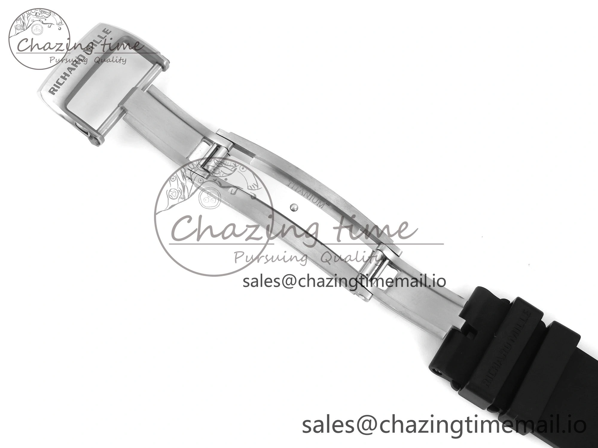 RM 61-01 Yohan Blake White NTPT ZF 1:1 Best Edition on Black Rubber Strap RMUL2 Super Clone