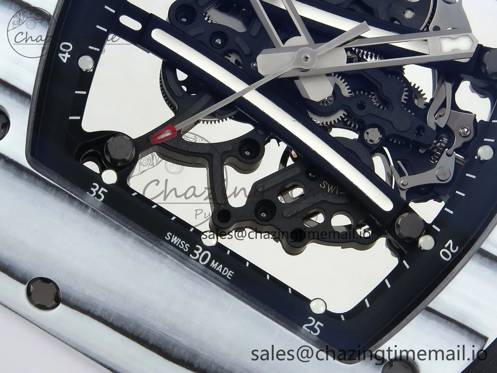 RM 61-01 Yohan White NTPT ZF 1:1 Best Edition on White Rubber Strap RMUL2 Super Clone