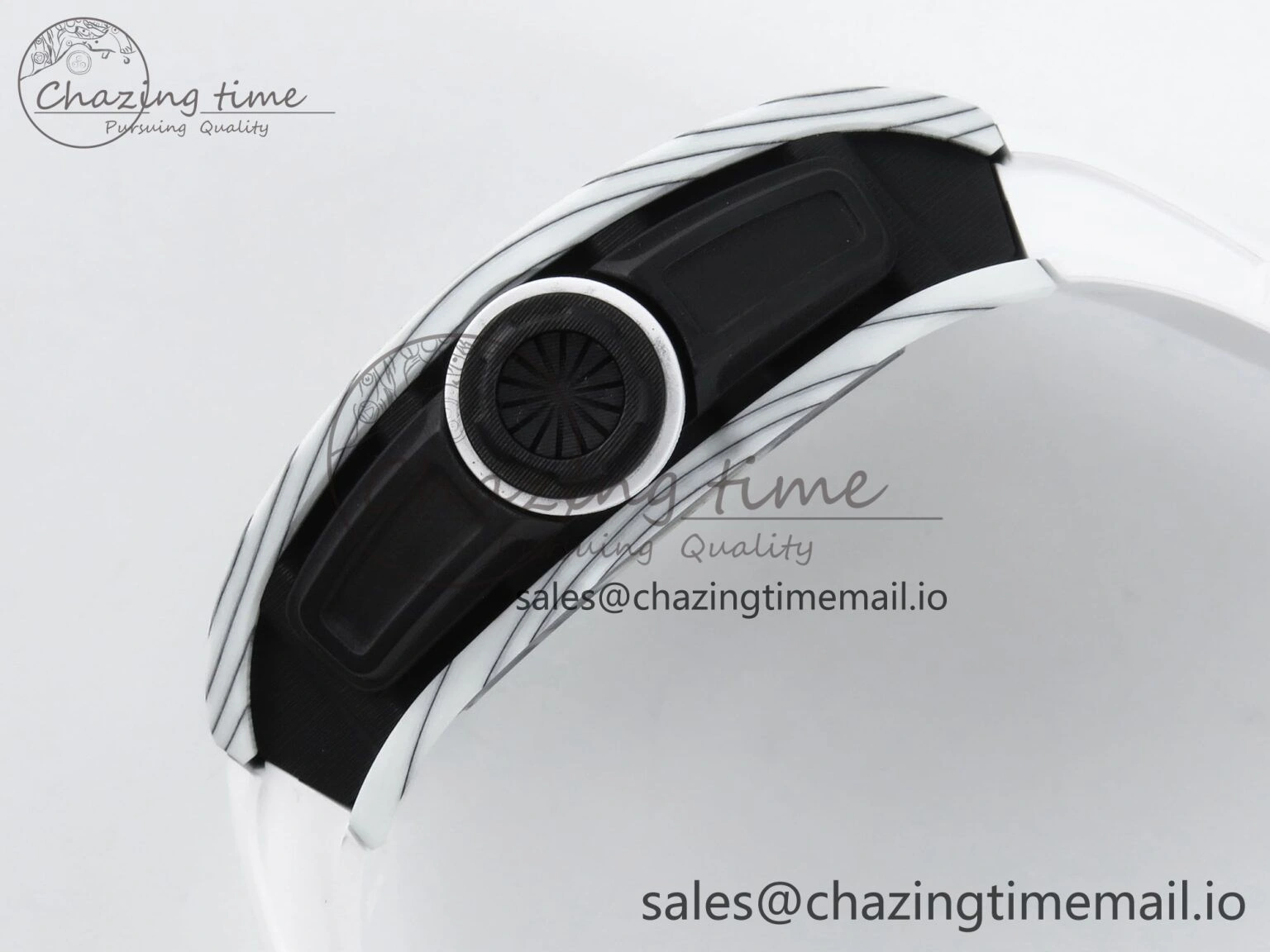 RM 61-01 Yohan White NTPT ZF 1:1 Best Edition on White Rubber Strap RMUL2 Super Clone