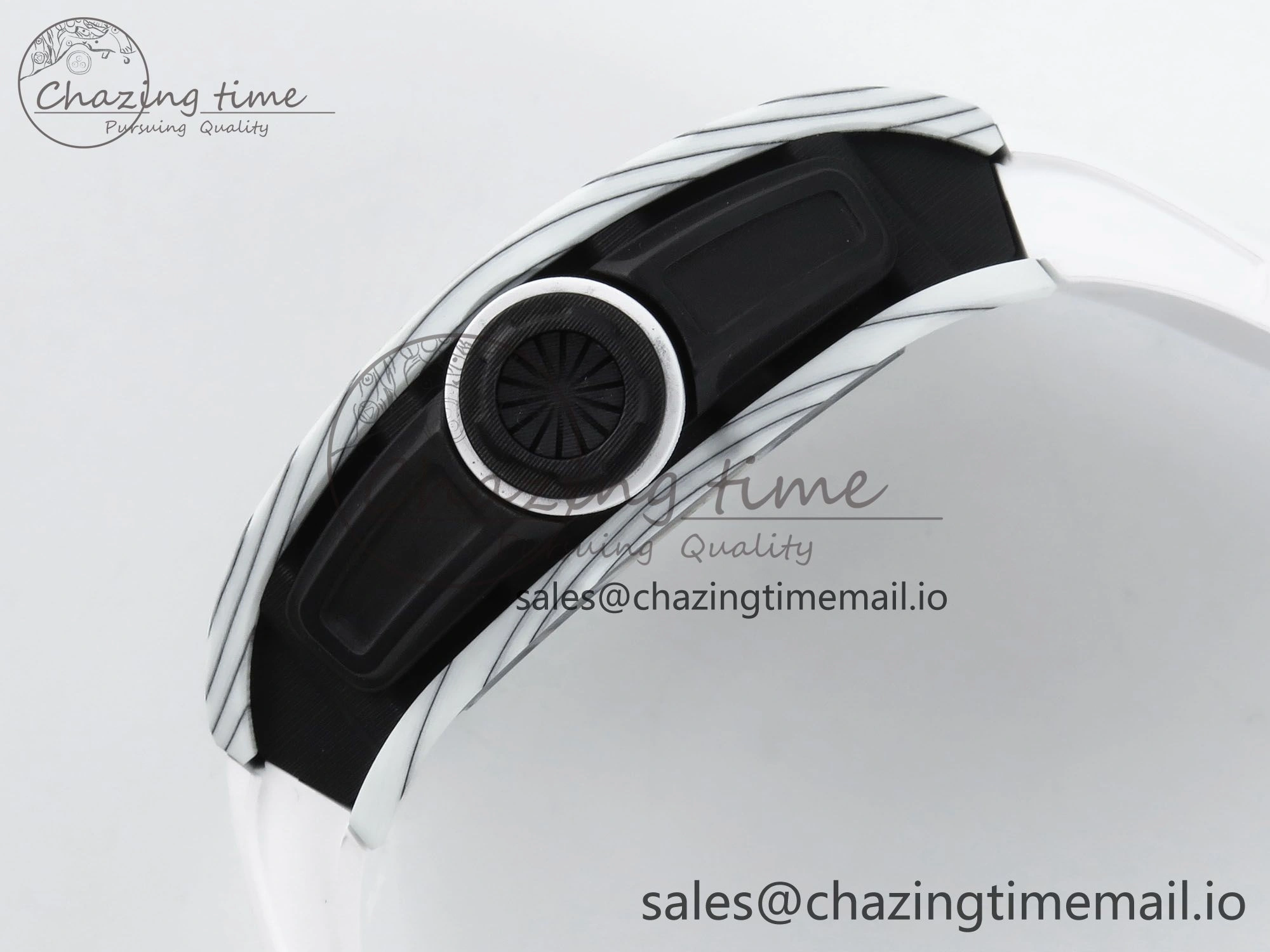 RM 61-01 Yohan White NTPT ZF 1:1 Best Edition on White Rubber Strap RMUL2 Super Clone