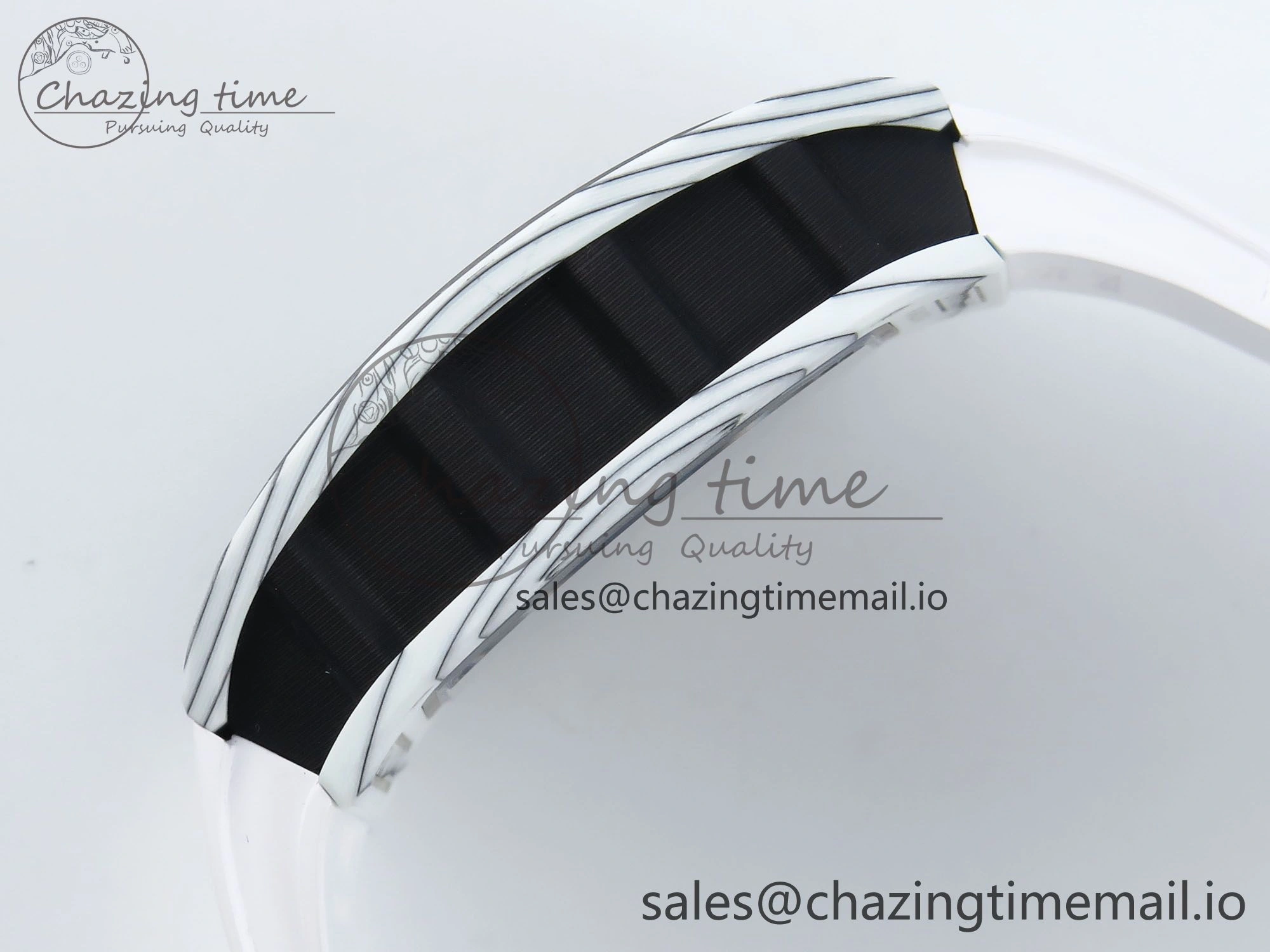 RM 61-01 Yohan White NTPT ZF 1:1 Best Edition on White Rubber Strap RMUL2 Super Clone