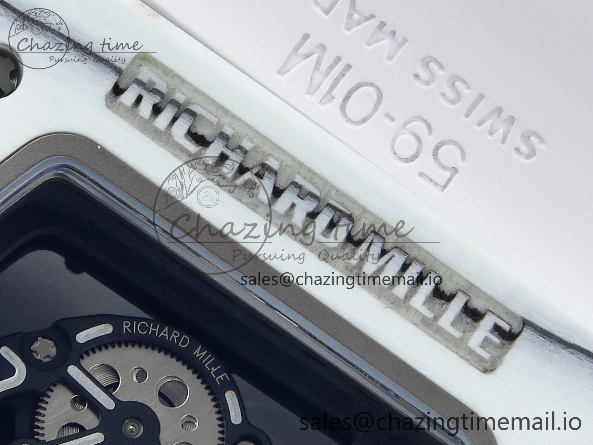 RM 61-01 Yohan White NTPT ZF 1:1 Best Edition on White Rubber Strap RMUL2 Super Clone