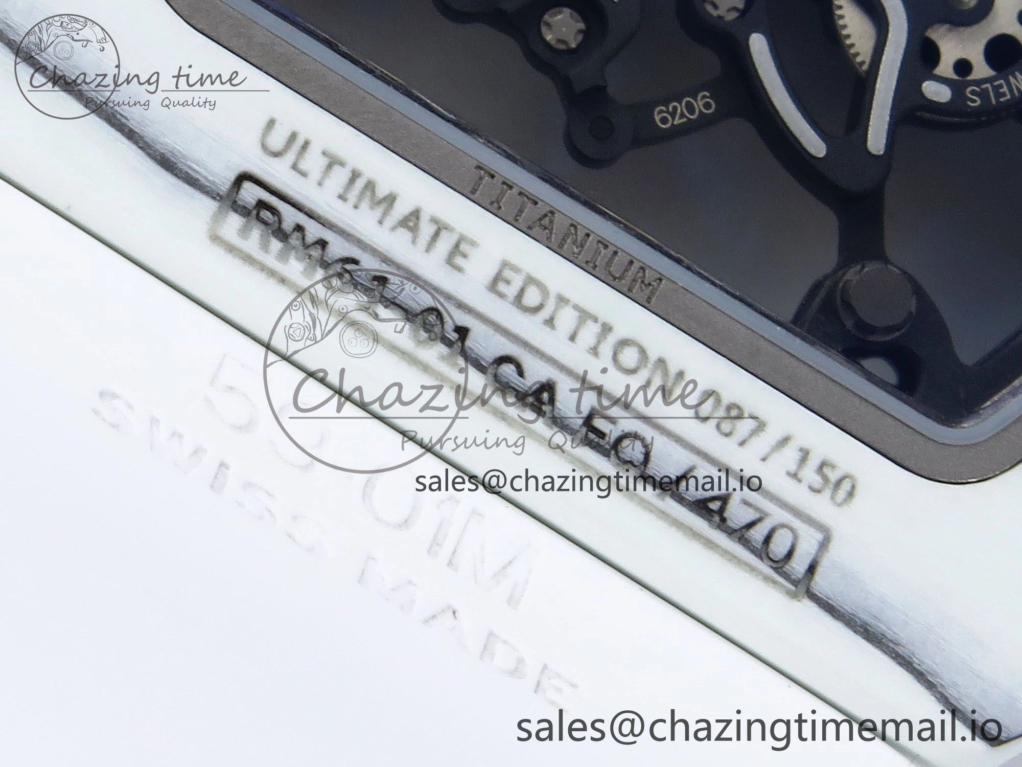 RM 61-01 Yohan White NTPT ZF 1:1 Best Edition on White Rubber Strap RMUL2 Super Clone