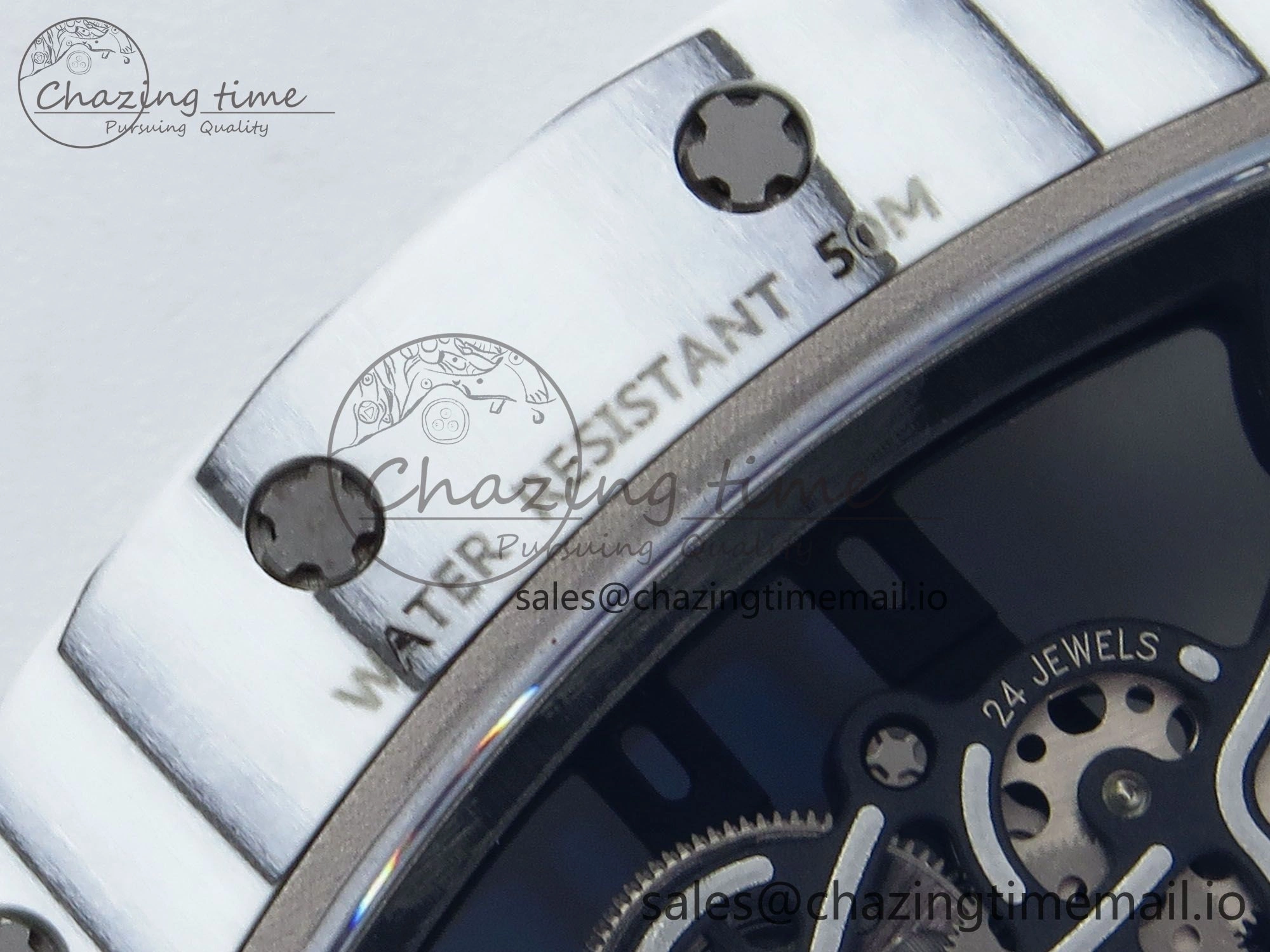 RM 61-01 Yohan White NTPT ZF 1:1 Best Edition on White Rubber Strap RMUL2 Super Clone