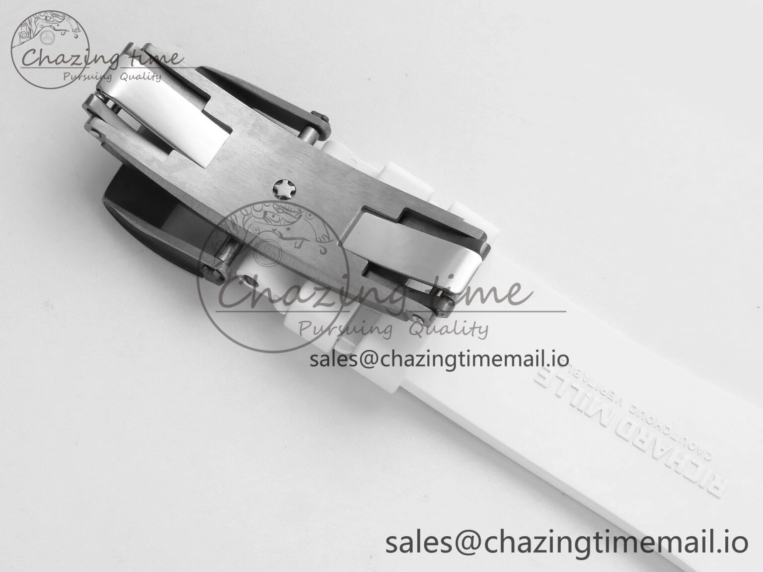 RM 61-01 Yohan White NTPT ZF 1:1 Best Edition on White Rubber Strap RMUL2 Super Clone