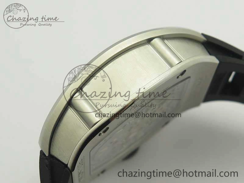 RM001 SS Real PR JBF SS Bezel Skeleton Dial On Rubber Strap Asian Tourbillon