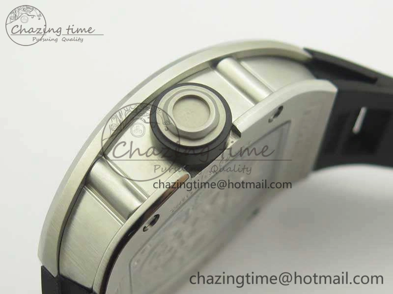 RM001 SS Real PR JBF SS Bezel Skeleton Dial On Rubber Strap Asian Tourbillon