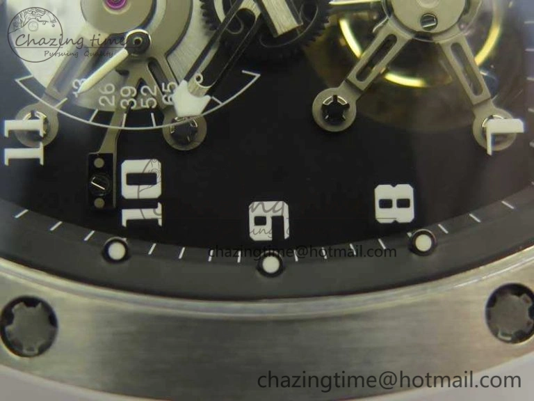 RM001 SS Real PR JBF SS Bezel Skeleton Dial On Rubber Strap Asian Tourbillon