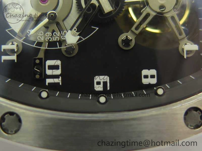 RM001 SS Real PR JBF SS Bezel Skeleton Dial On Rubber Strap Asian Tourbillon