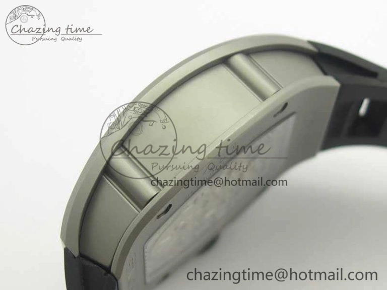 RM001 Satin-Polished Steel Real PR JBF Skeleton Dial On Rubber Strap Asian Tourbillon