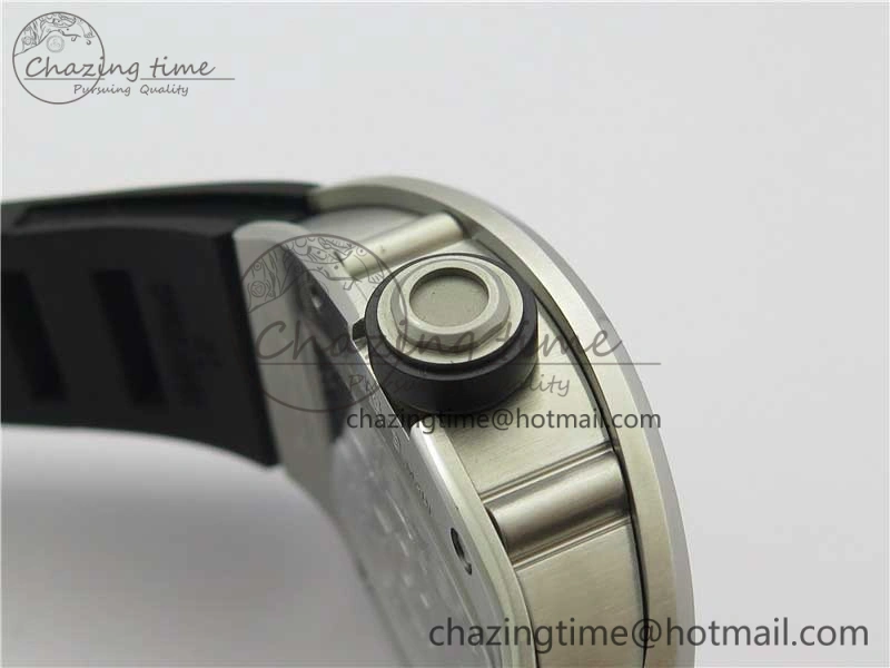 RM001 Tourbillon Brushed SS JBF Best Edition Black Dial on Rubber Strap