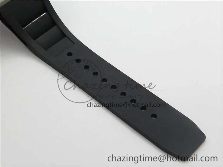 RM001 Tourbillon Sandblasted SS JBF Best Edition Black Dial on Rubber Strap