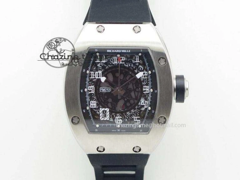 RM005 Philippe Massa SS White Number On Rubber Strap MIYOTA 9015