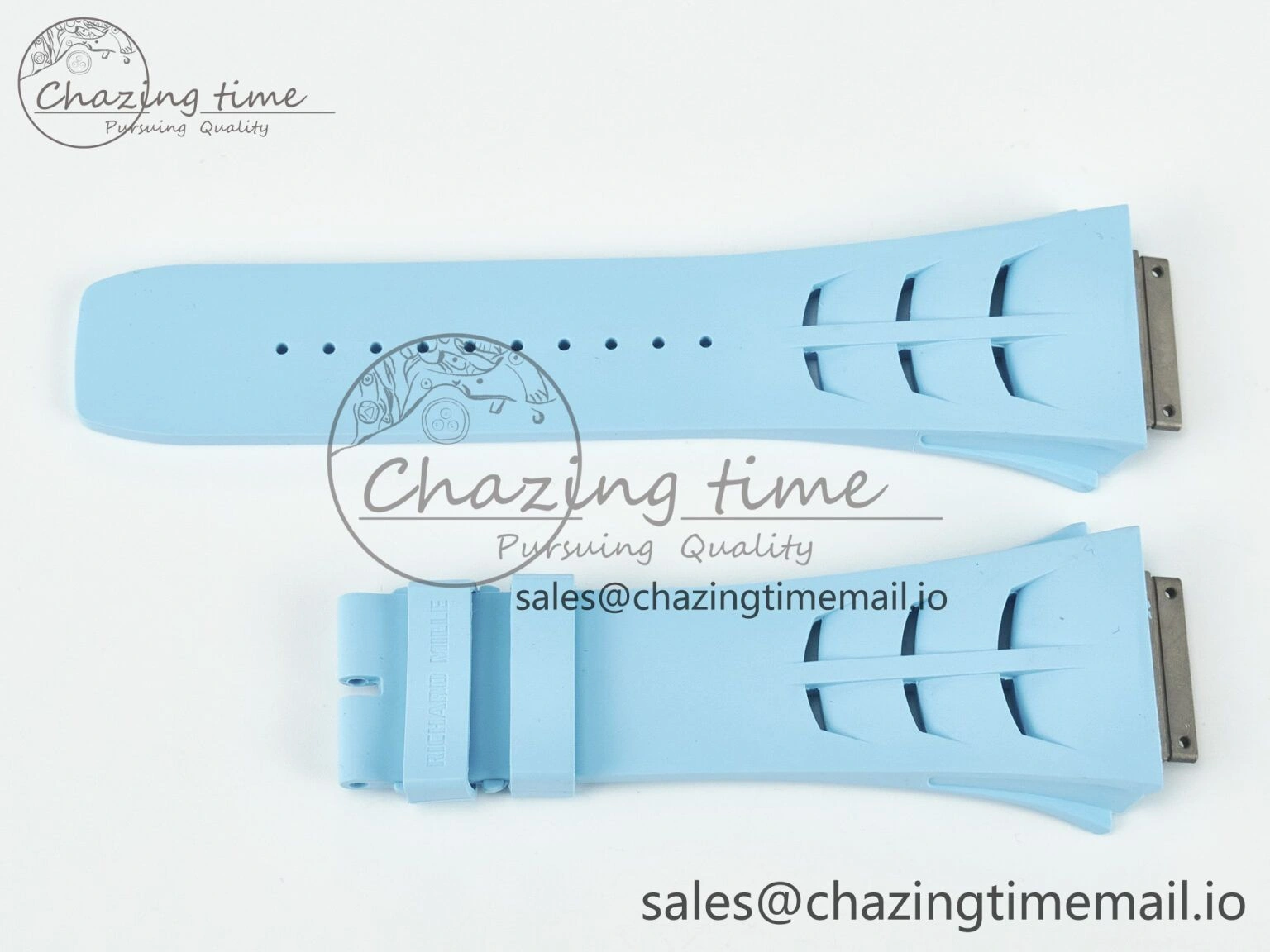 RM011 1:1 Best Edition Black Blue Green Rubber Strap (Fits the Gen size)