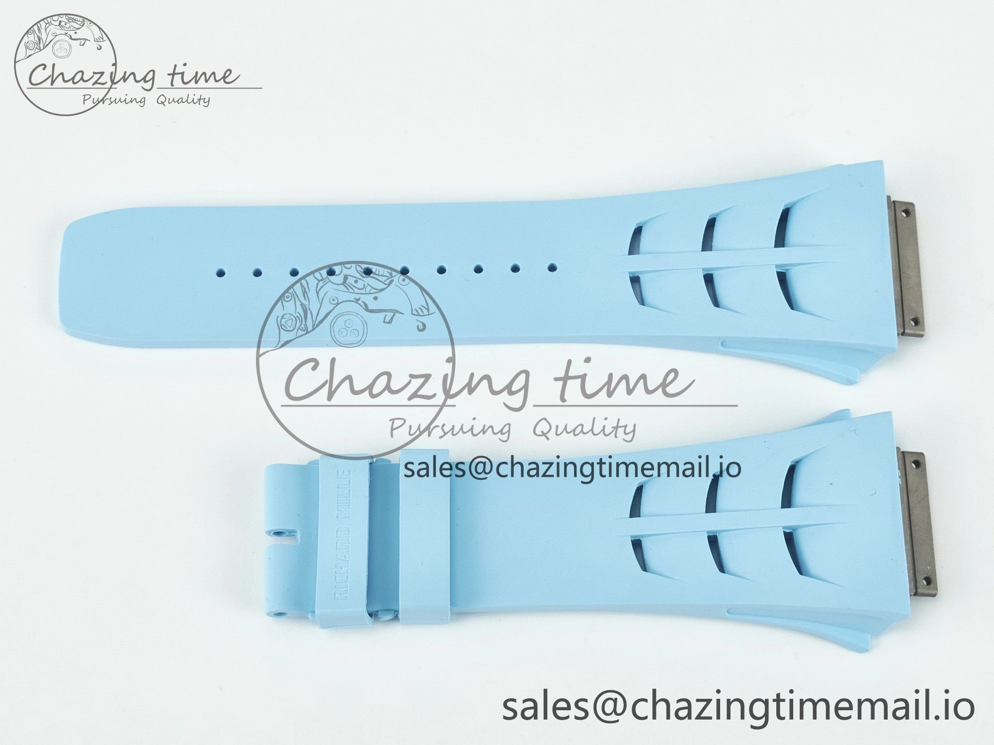 RM011 1:1 Best Edition Black Blue Green Rubber Strap (Fits the Gen size)