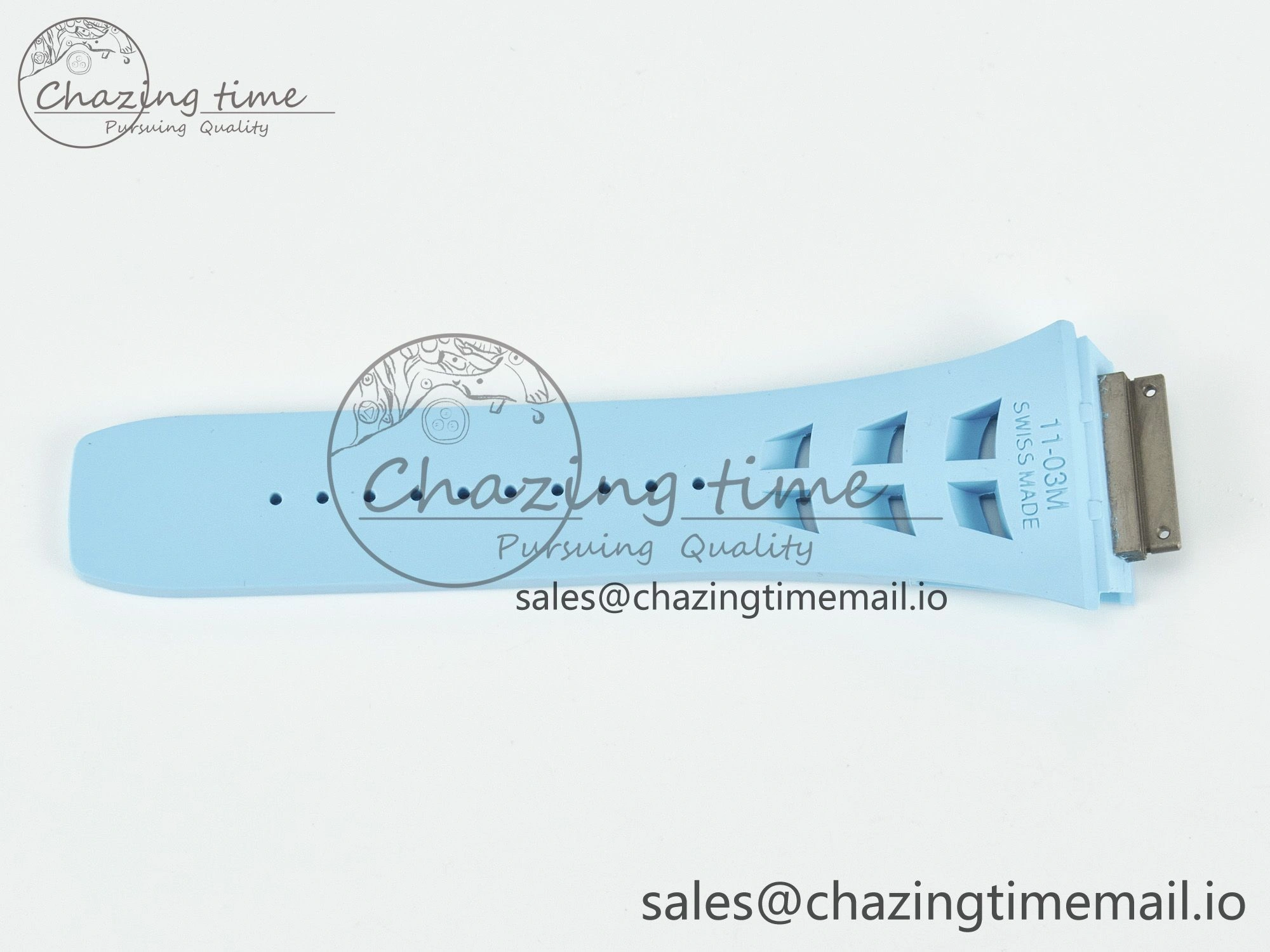 RM011 1:1 Best Edition Black Blue Green Rubber Strap (Fits the Gen size)