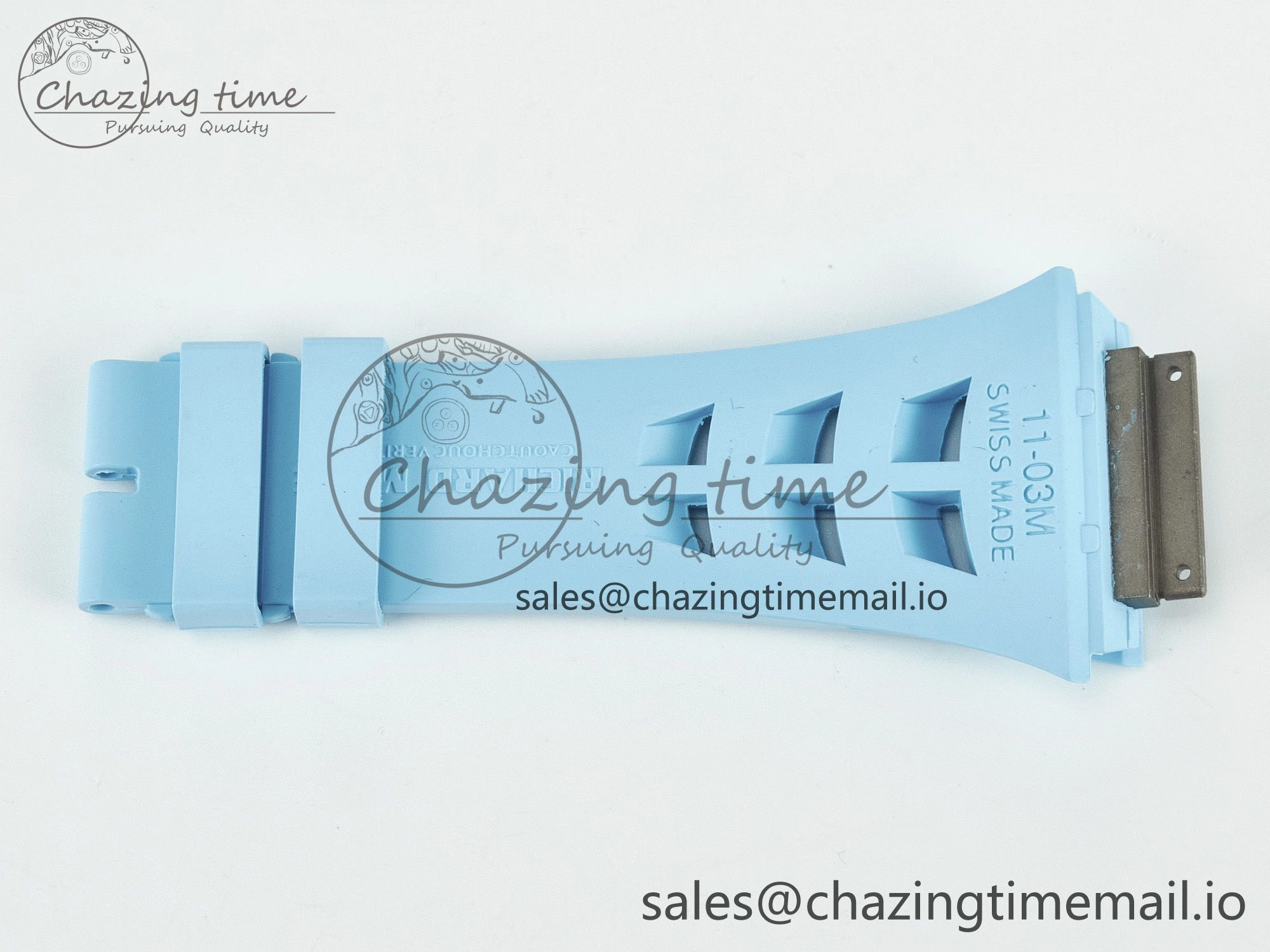 RM011 1:1 Best Edition Black Blue Green Rubber Strap (Fits the Gen size)