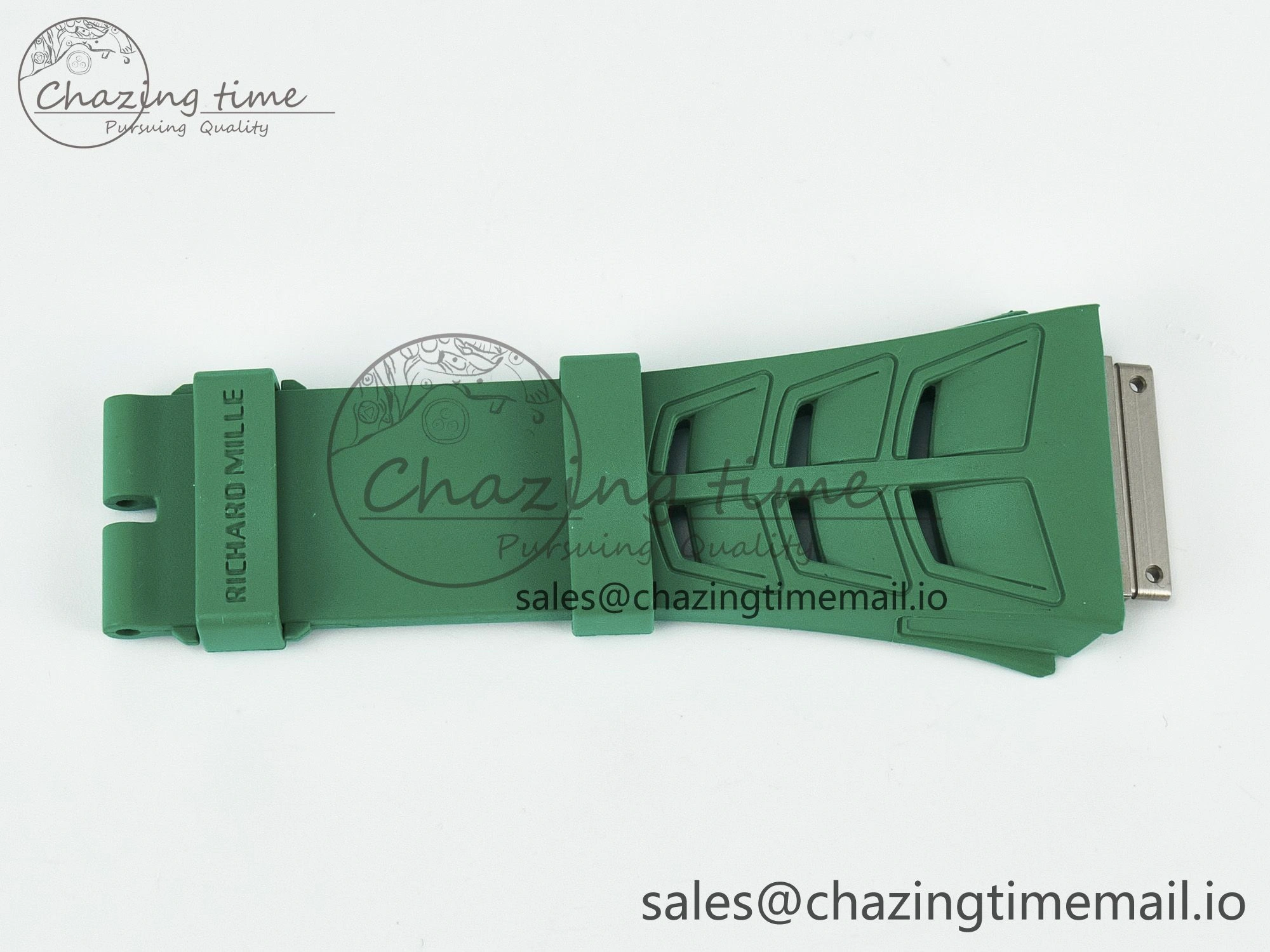 RM011 1:1 Best Edition Black Blue Green Rubber Strap (Fits the Gen size)