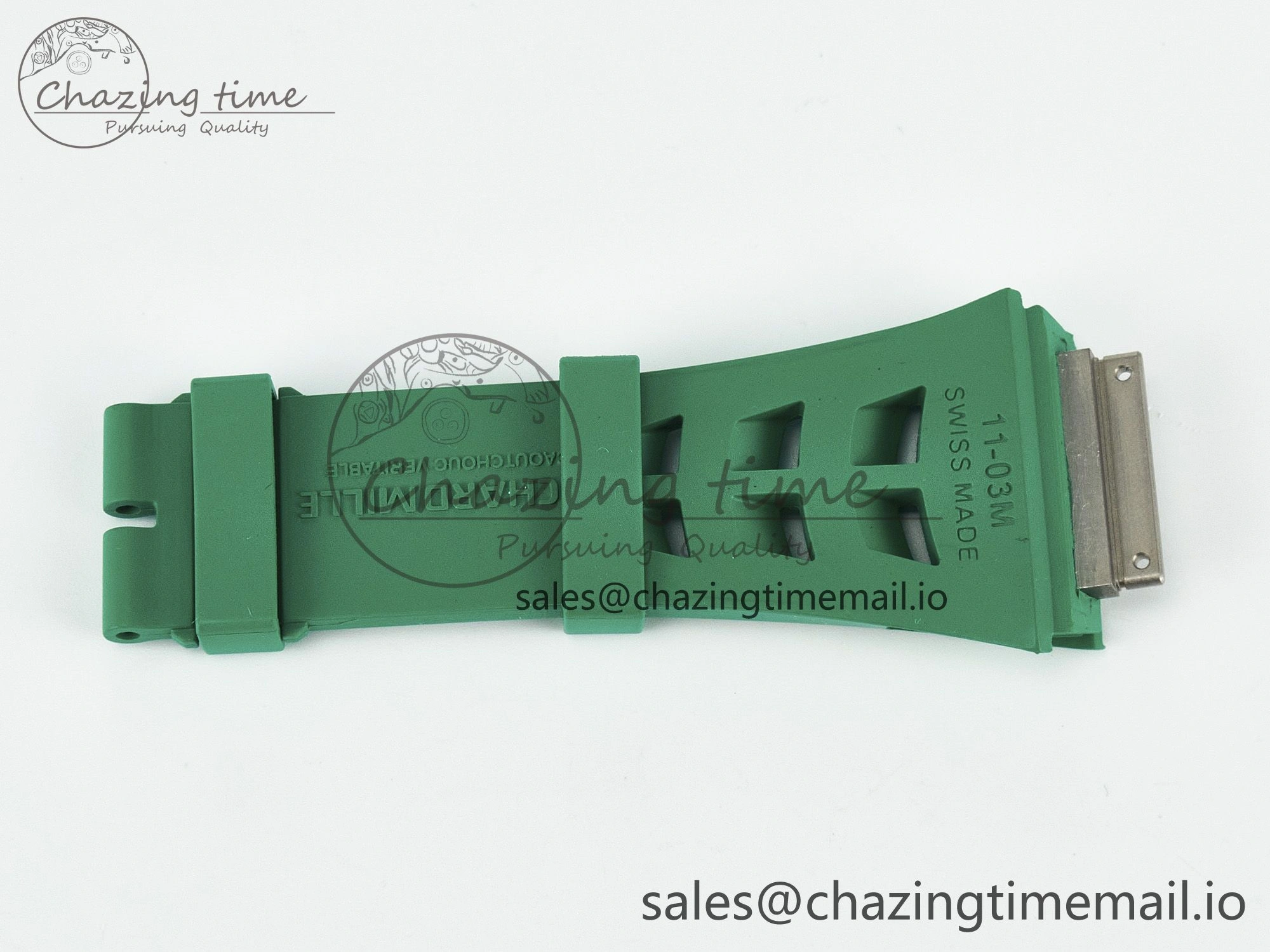 RM011 1:1 Best Edition Black Blue Green Rubber Strap (Fits the Gen size)