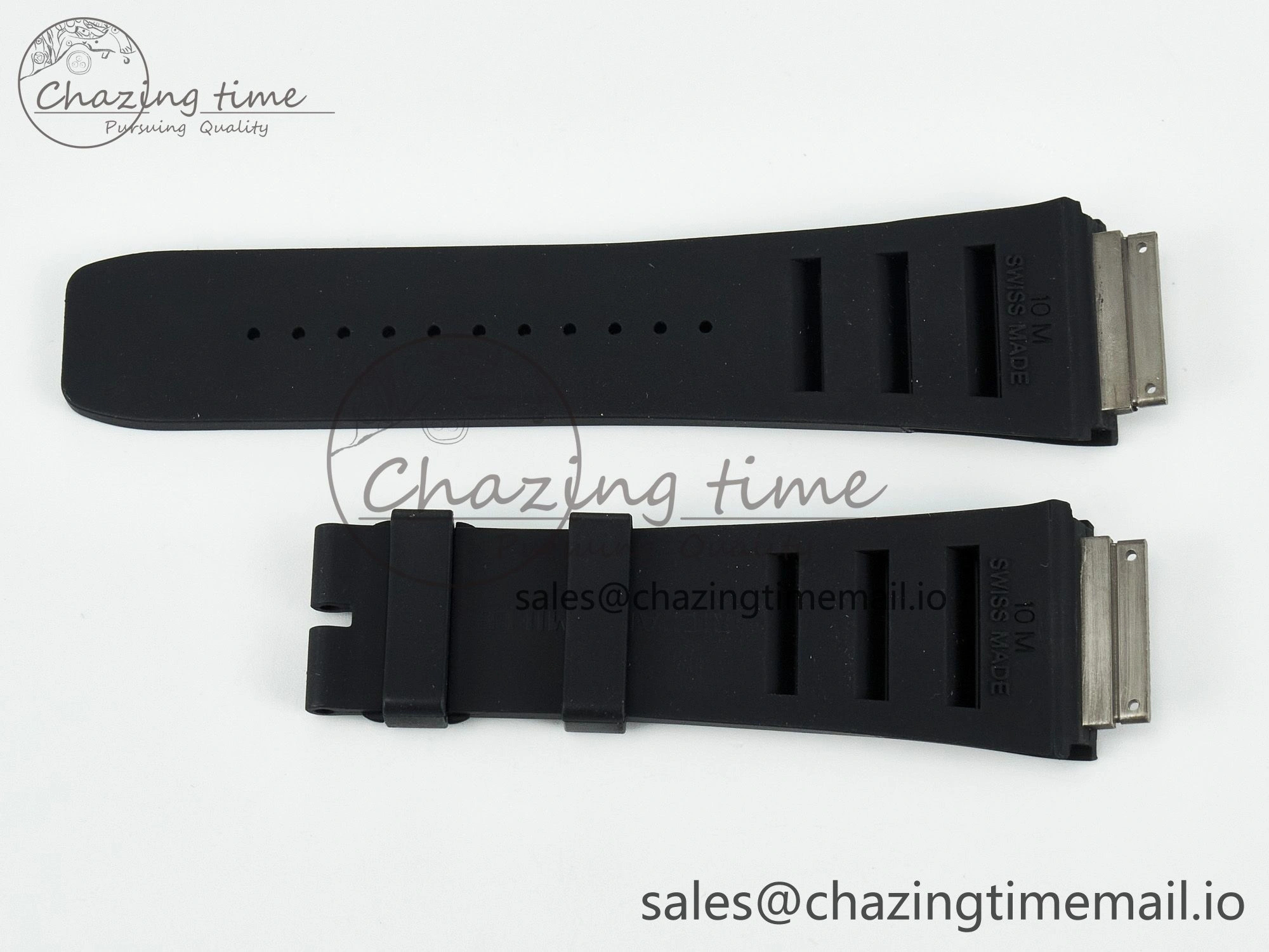 RM011 1:1 Best Edition Black Blue Green Rubber Strap (Fits the Gen size)