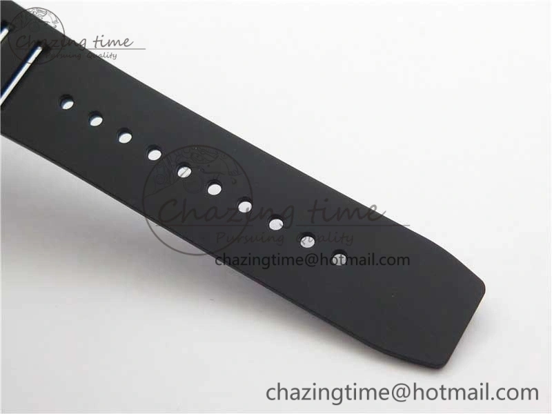 RM011 Carbon Case Carbon Bezel Chronograph KVF 1:1 Best Edition Skeleton Dial on Black Rubber Strap A7750