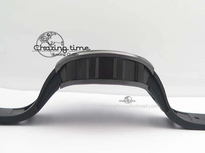 RM011 Felipe Massa Black Ceramic DLC RMF Black Crown On Black Rubber Strap A7750