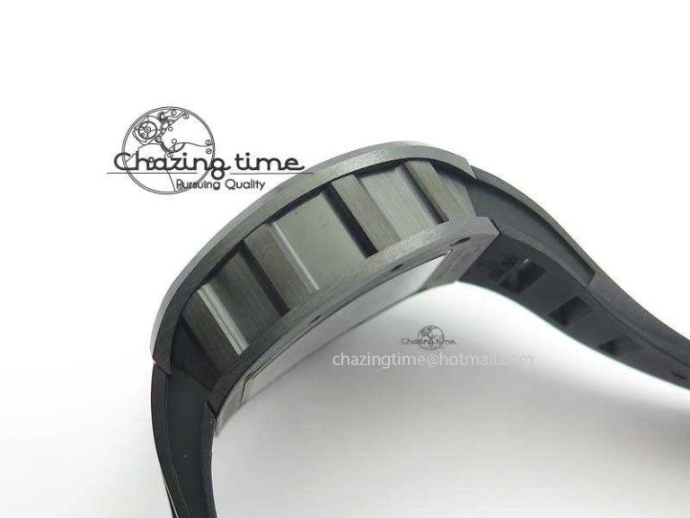 RM011 Felipe Massa Black Ceramic DLC RMF Black Crown On Black Rubber Strap A7750