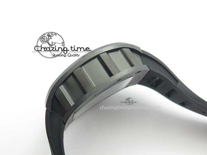 RM011 Felipe Massa Black Ceramic DLC RMF Black Crown On Black Rubber Strap A7750