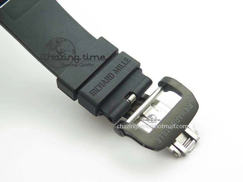 RM011 Felipe Massa Black Ceramic DLC RMF Black Crown On Black Rubber Strap A7750