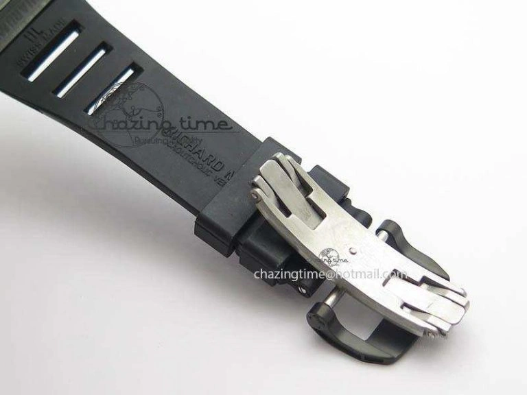 RM011 Felipe Massa Black Ceramic DLC RMF Black Crown On Black Rubber Strap A7750
