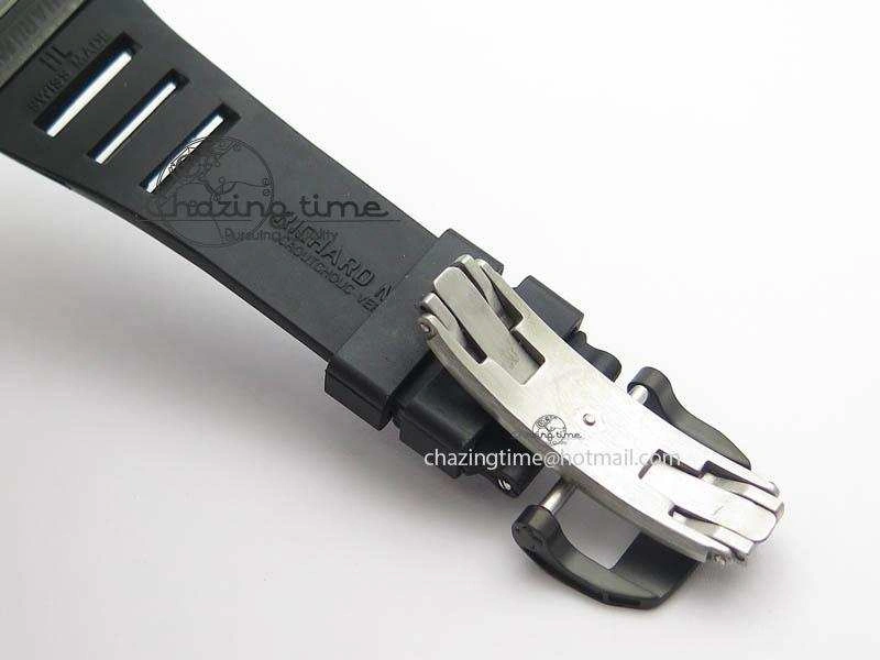 RM011 Felipe Massa Black Ceramic DLC RMF Black Crown On Black Rubber Strap A7750