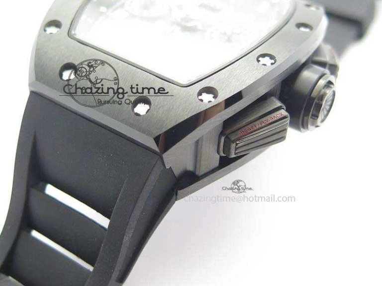 RM011 Felipe Massa Black Ceramic DLC RMF Black Crown On Black Rubber Strap A7750