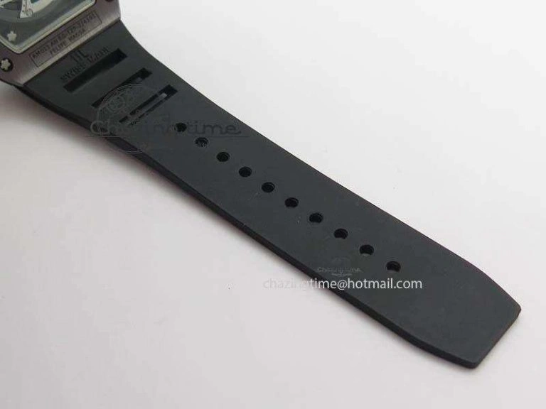 RM011 Felipe Massa Black Ceramic RG RMF Black Crown On Black Rubber Strap A7750
