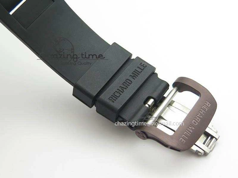 RM011 Felipe Massa Black Ceramic RG RMF Black Crown On Black Rubber Strap A7750