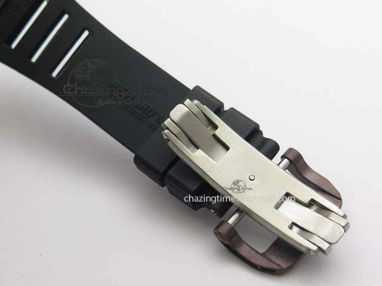 RM011 Felipe Massa Black Ceramic RG RMF Black Crown On Black Rubber Strap A7750