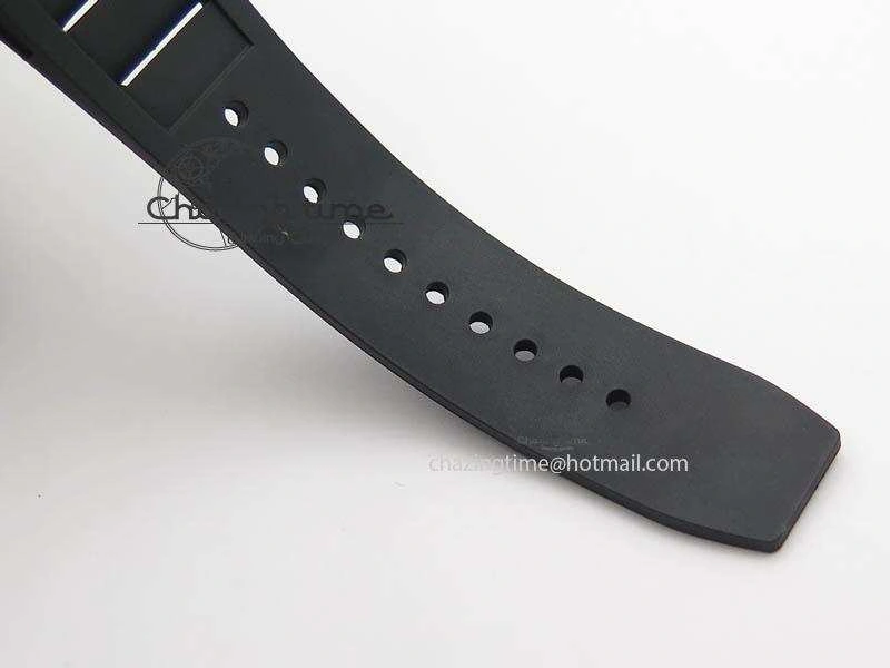 RM011 Felipe Massa Black Ceramic RG RMF Red Crown On Black Rubber Strap A7750